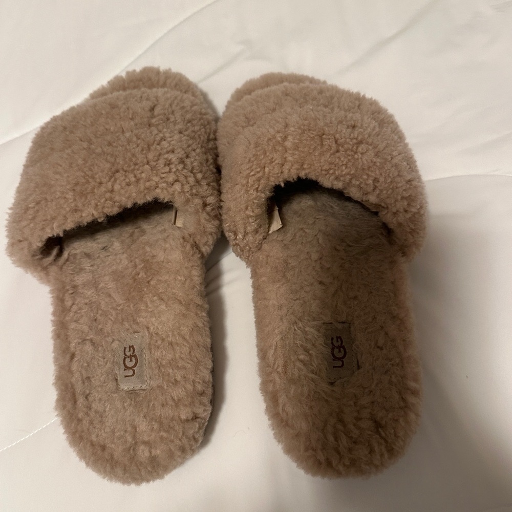 UGG Plush Brown Slippers